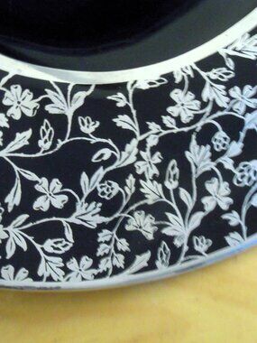 Vintage Art Deco Black Glass Silver Overlay Bowl Console Fruit 3 footed Centerpi